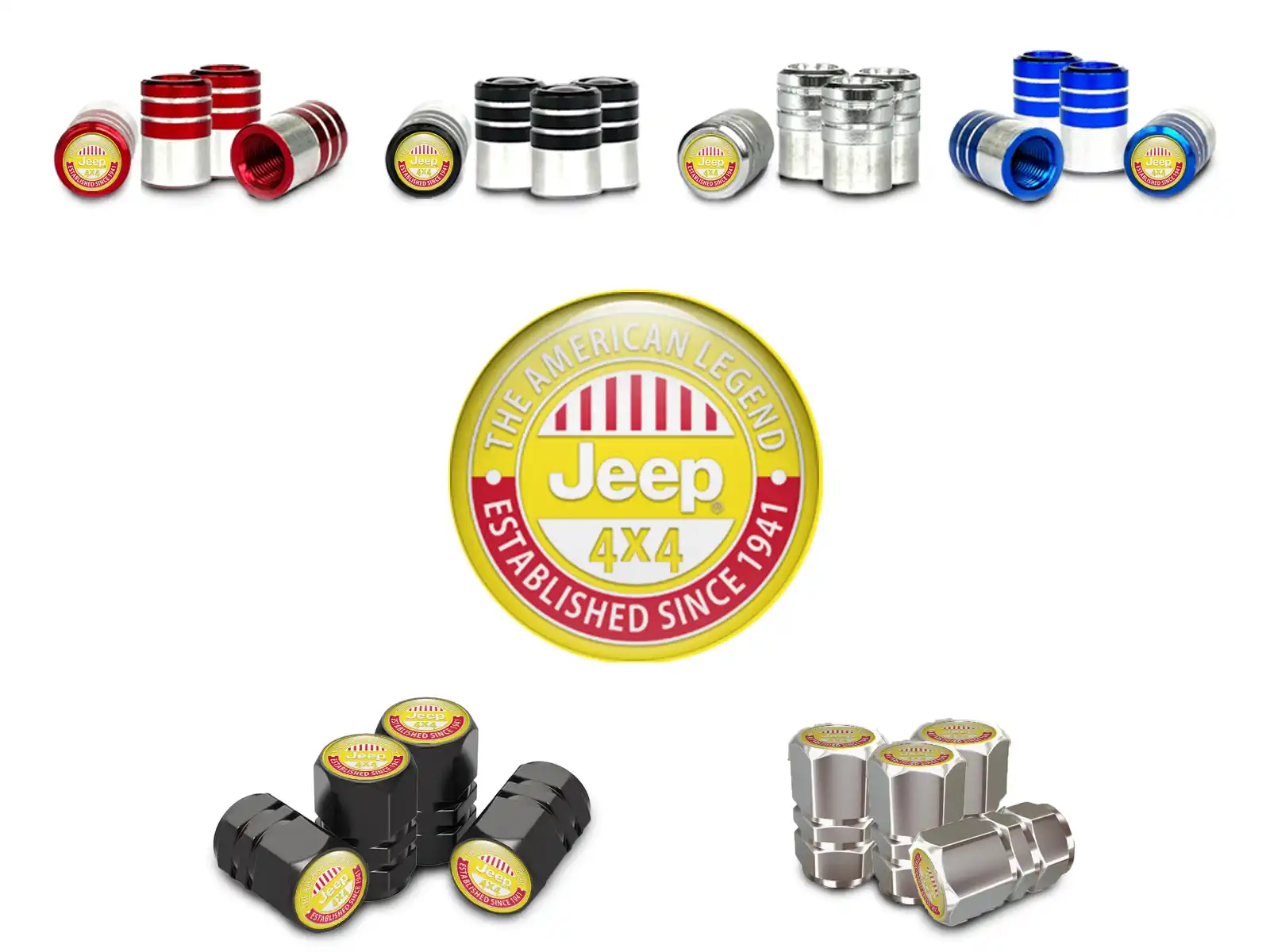 Jeep Capsules De Tige De Valve Moto Style Max